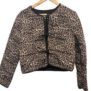 Stoosh Leopard Print Puffer Jacket